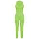 thumbnail image 1 of Gibobby pantalones siameses color liso Mono sin mangas sexy con cuello en V profundo para mujer con cintura ahuecada(Verde， XL), 1 of 5