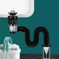 JNXYL Bathroom Sink Drain Kit with Flexible Expandable PTrap Leak