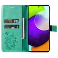 thumbnail image 6 of Dteck for Samsung Galaxy A53 5G Case Wallet,Women Flip Folio Cover with Butterfly Embossed PU Leather Kickstand Credit Card Holder Slots Magnetic Wrist Strap Purse for Samsung A53 5G,Green, 6 of 6