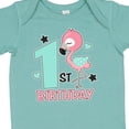 thumbnail image 4 of Inktastic 1st Birthday with Flamingo Stars and Hearts Girls Baby Bodysuit, 4 of 5