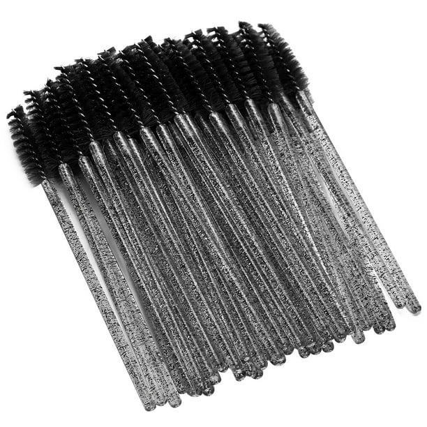 50 brochas desechables para pestañas, varitas de rímel, brocha de maquillaje, brocha portátil de claves parlas, kits de aplicadores para extensiones de pestañas y brocha