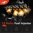 thumbnail image 3 of A-Premium 12 Holes Set of 6 Fuel Injectors Compatible with Honda Accord 2005, 3.0L, 3 of 5