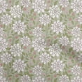 thumbnail image 1 of oneOone Cotton Flex Light Green Fabric Floral Retro Craft Projects Decor Fabric Printed By The Yard 40 Inch Wide, 1 of 5
