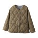 thumbnail image 2 of Parkas de manga larga para mujer, chaquetas acolchadas cálidas para mujer, chaqueta acolchada lisa de manga larga con estampado floral, abrigos con bolsillos, blusa para mujer, 2 of 9