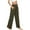 Army Green, variant on High Waist Wide Leg Palazzo Pants For Women Smocked Elastic Waist Loose Comfy Casual Pajama Pants Pockets