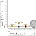 thumbnail image 3 of Gem Stone King Keren Hanan 3 Stone Created Moissanite 18K Yellow Gold Plated Silver Bracelet for Women Citrine Created Sapphire and Garnet (2.18 Cttw, Fully Adjustable), 3 of 4