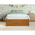 thumbnail image 4 of Barcelona Twin Solid Wood Panel Platform Bed with Twin Trundle in Light Toffee, 4 of 10
