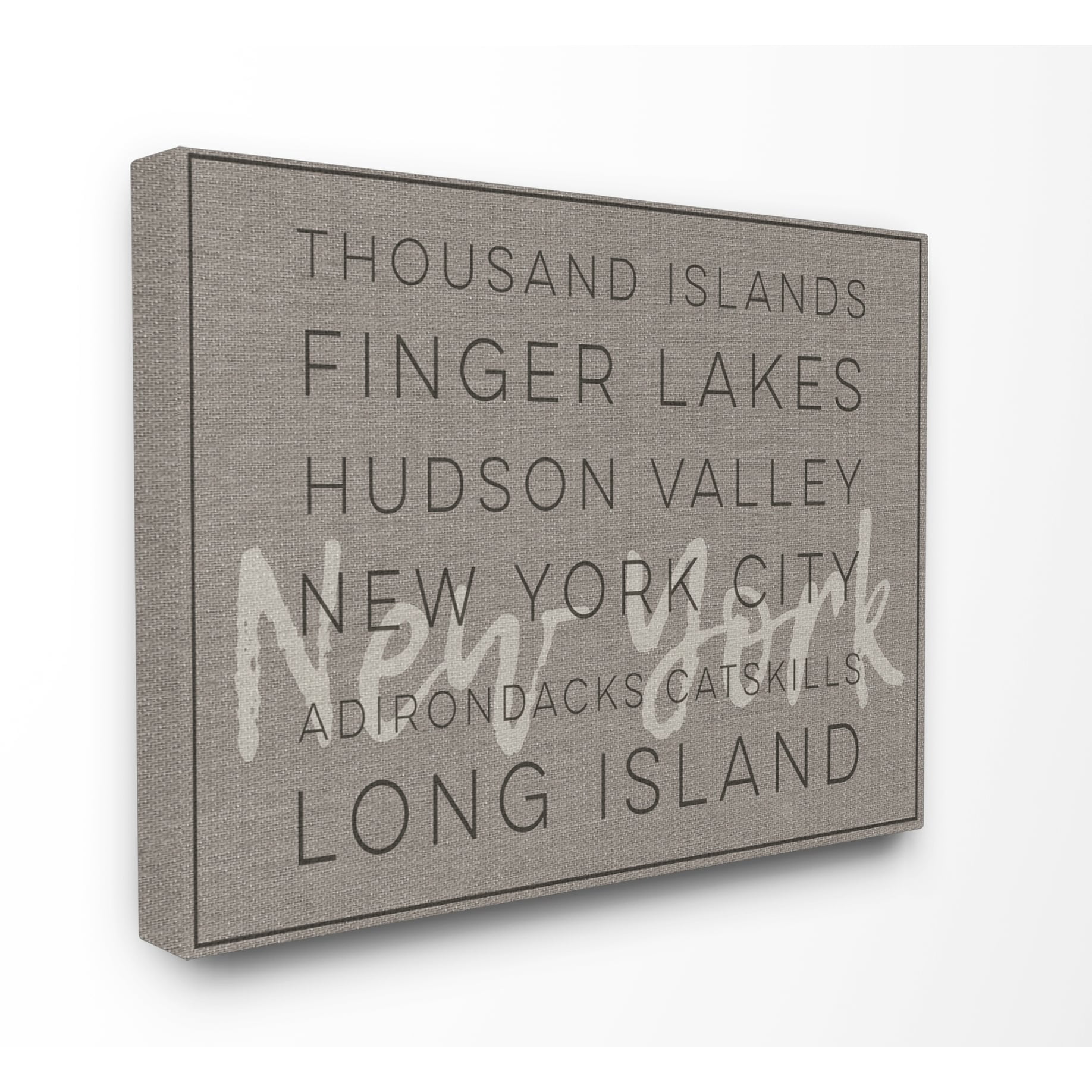 The Stupell Home Decor Collection New York Hudson Valley Long Island Typography Wall Art