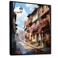 thumbnail image 2 of Designart "Quaint Streets of Colmar French Village Tranquility II" Cityscapes Floater Framed Canvas Wall Art, 2 of 7