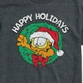 thumbnail image 3 of Garfield - Happy Holidays Wreath Christmas - Men's Short Sleeve Graphic T-Shirt, 3 of 5