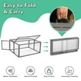 thumbnail image 4 of Portable Chicken Run Chicken Coop, Folding Rabbit Hutch Wooden Chicken Cages for Outside with Top and Side Opening Doors, Indoor Outdoor Run for Rabbit, Duck, Chick, 4 of 11