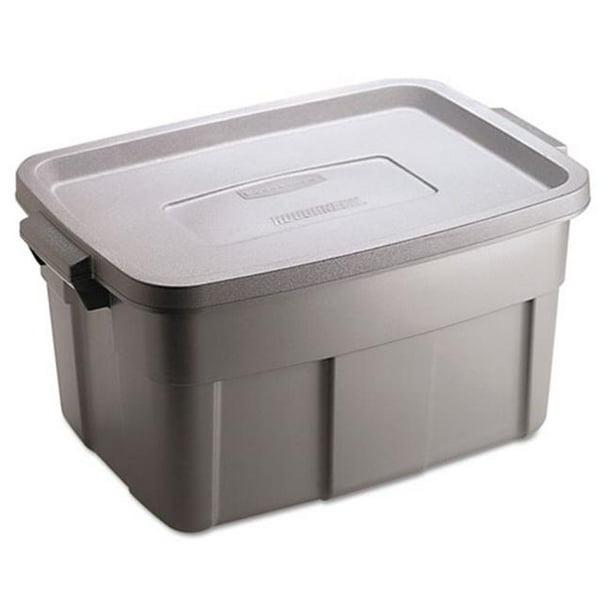 Rubbermaid 2212CPSTE 14 Gallon Roughneck Storage Box, Gray