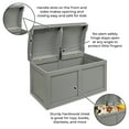 thumbnail image 2 of Badger Basket Child's Wooden 25 gal Barrel Top Toy Chest,  Gray, 2 of 7