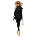 thumbnail image 5 of IBTOM CASTLE Modest Muslim Islamic Long Sleeve Burkini for Women Full Cover Swim Rashguard Hijab Swimsuit Bathing Suit L Black, 5 of 8