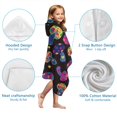 thumbnail image 7 of Colorful Psychedelic Mushroom Black Pattern Hooded Bath Towel，50"x30" for Ages 3 To 12 Kids, Quick Dry Lightweight Soft Microfiber Hood Beach Towel Cover Up for Kids, 7 of 7