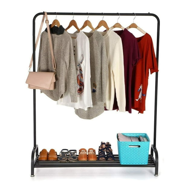 Clothing Garment Rack Heavy Duty Clothes Stand Rack with Top Rod and
