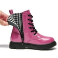 thumbnail image 6 of kkdom Boys Girls Kids Combat Boots Unisex Rose Red 1.5 Little Kid, 6 of 7