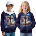 thumbnail image 3 of Pzuqiu Owl Zip Up Hoodies for Boys Size S Fleece Children's Long Sleeve Sweatshirt Stretchy Boys Hooded Clothes with Pocket Toddler Fall Coat for Kids and Toddlers, 3 of 7