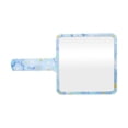 thumbnail image 1 of 1 Pc Espejo de Mano Cuadrado Floral para Mujeres para Viajes de Negocios y Salones de Belleza Espejo de Plástico Azul con Aluminio, 1 of 3