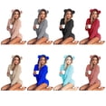 thumbnail image 2 of Mujeres Niñas Traje de pijama de felpa con capucha Orejas de oso Mono Ropa de dormir Mameluco Advancent FS10114-12, 2 of 7
