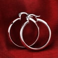 thumbnail image 5 of EOEMY Sterling Silver Plated Earrings Hoop Hinged Hoop .28" L368-Default, 5 of 7