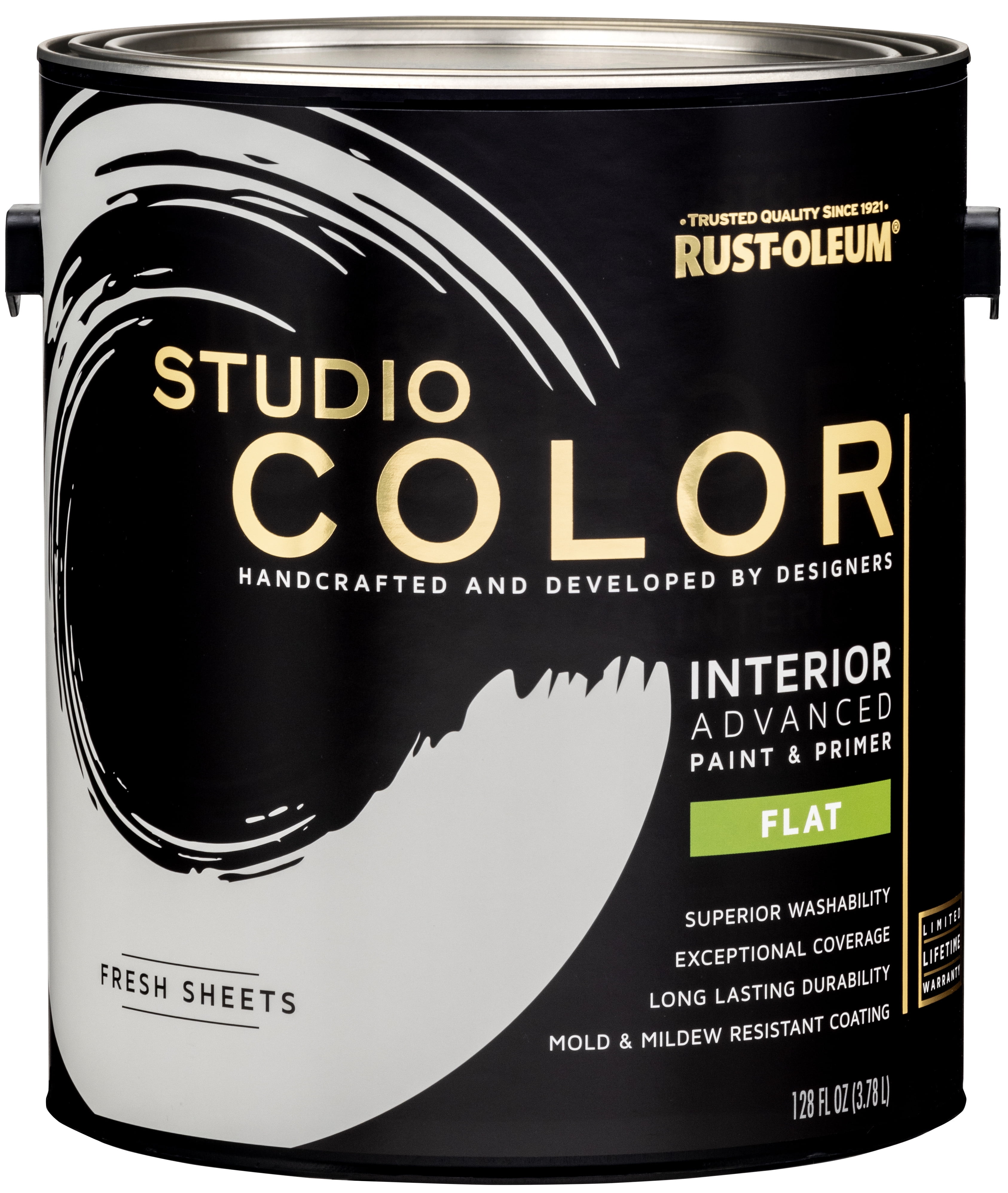 Fresh Sheets, Rust-Oleum Studio Color Interior Paint + Primer, Flat Finish, Gallon