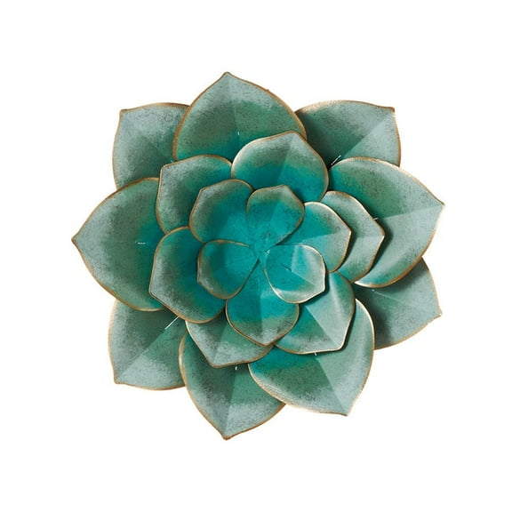 Midwest-CBK Metal Succulent Flower Wall Sculpture, 13"
