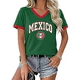 thumbnail image 2 of Vividxx Mexico T-Shirts For Women Mexico Ational Flag Printed T-Shirt Loose Fit Short Sleeve Tops For Everyday Wear Product With Sports Elements Fashion Tee, 2 of 4