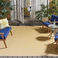 thumbnail image 2 of Safavieh Courtyard Alina Geometric Quatrefoil Indoor/Outdoor Area Rug, Gold/Beige, 6'7" x 6'7" Square, 2 of 11