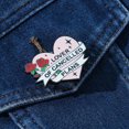 thumbnail image 3 of Broche de aleación rosa con forma de corazón para amantes de los planes cancelados, 4 x 3,2 cm, 3 of 4