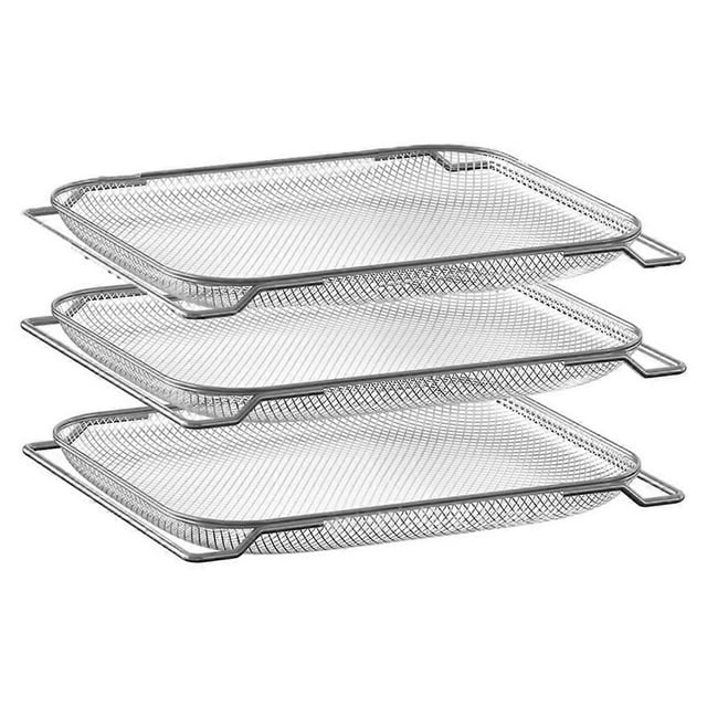 3 Pcs Grille de Four en Acier Inoxydable Panier de Friteuse à Air Chaud pour Four Intelligent Friteuse à Air Pro Paniers Filet Outil de Cuisine
