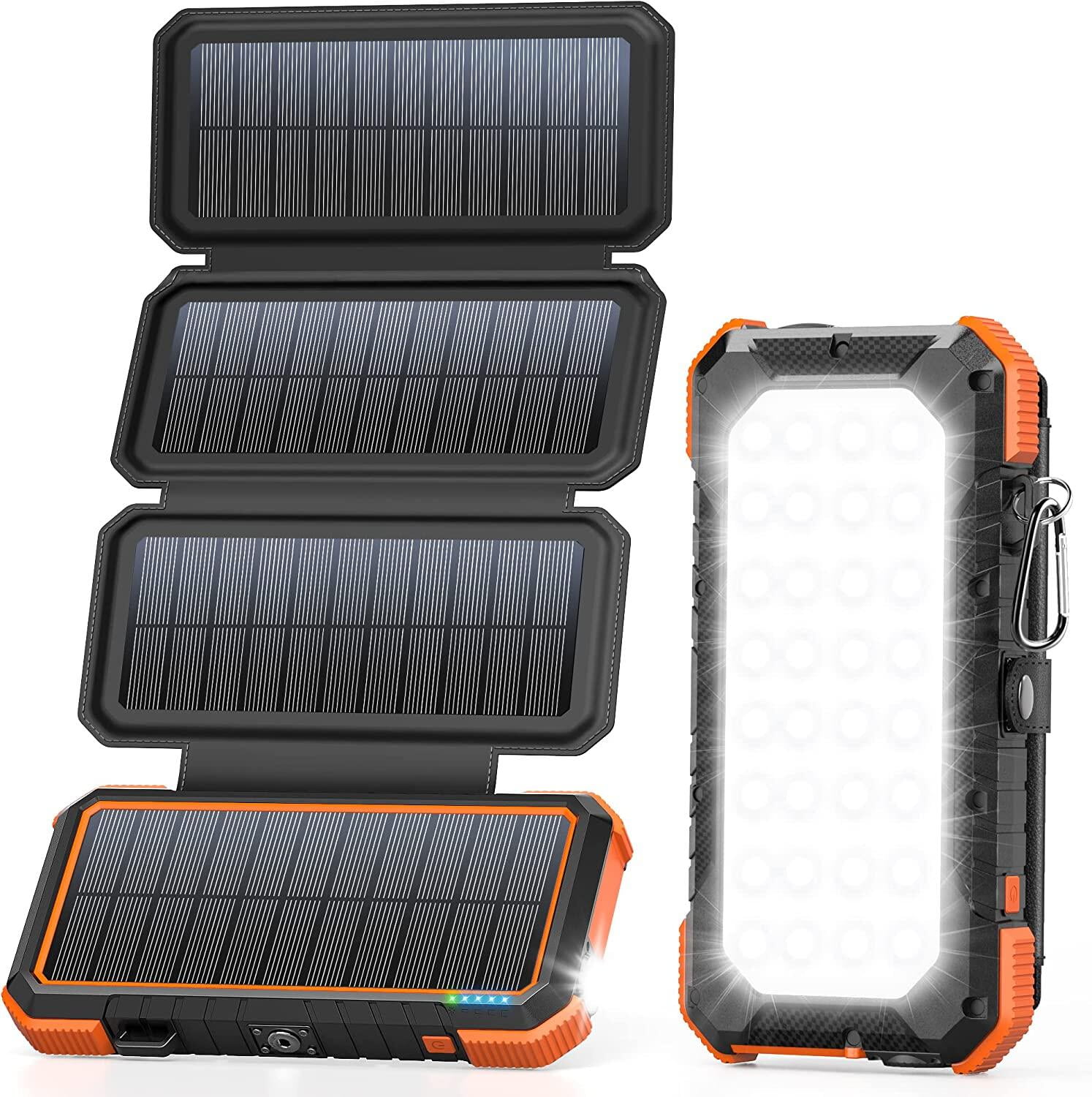 BLAVOR 20000mAh Solar Power Bank Battery Pack, Solar Charger with 4