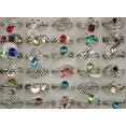 thumbnail image 2 of EOEMY Wholesale Lots 32Pcs Mixed Style Filled Rhinestone Fashion Jewelry Lady'S Rings, 2 of 7