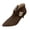 Brown, variant on YLYL Women's Suede Ankle Booties Stiletto Heel Pointed Toe Side Zipper Chelsea Short Boots with Buckled