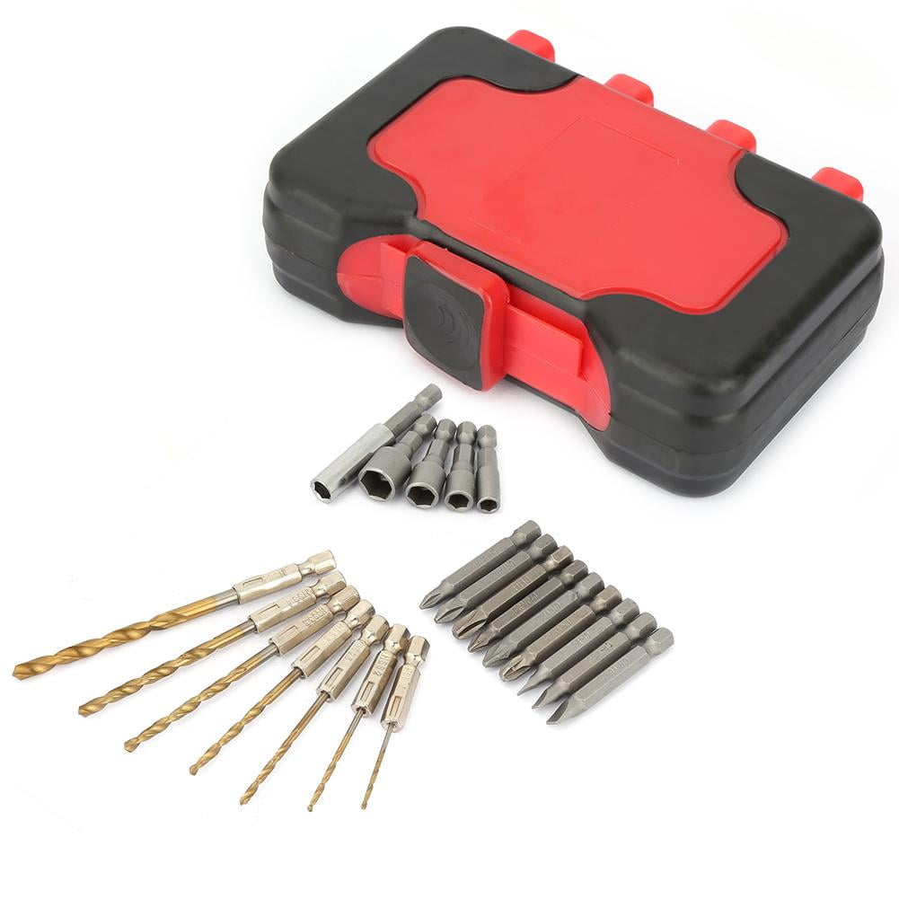 Greensen Screwdriver and Drill Bit Set, Drill and Drive Set,21piece Professional Hex Shank