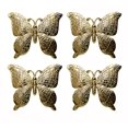 thumbnail image 1 of Fennco Styles Garden Butterfly Metal Napkin Rings, Set of 4 - Gold Decorative Napkin Holders for Home, Dining Table, Christmas Décor, Holiday, Family Gathering and Special Occasion, 1 of 5