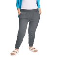 thumbnail image 1 of JUNWELL Women‘s EcoSmart Cotton-Blend Fleece Jogger Sweatpants, 1 of 5