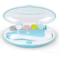 thumbnail image 1 of Lima de uñas para bebés - Cortauñas eléctrico para bebés con luz LED frontal - Seguro y silencioso, cortador de uñas para bebés con 6 cabezales de pulido para recién nacidos y niños pequeños, 1 of 6
