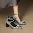 thumbnail image 2 of Wensltd Women High Heels Dressy Versatile Spring and Summer Point Toe Thick Heeled Shoes for Women, 2 of 7
