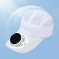 thumbnail image 6 of Solar Powered Sun Hat with USB Charging | Detachable Top Fan Cap | 650mAh Battery | 360° Rotating Fan | LED Display | Mesh Breathable Adjustable | For Outdoor Hiking Fishing | 21.3-23in, 6 of 6