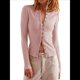 thumbnail image 2 of Cárdigan Corto de Punto Acanalado con Botones y Larga para Mujer, Estilo Y2K, Ajustado, Cuello Redondo, Camiseta para Salir de Otoño. Rosa XL, 2 of 7