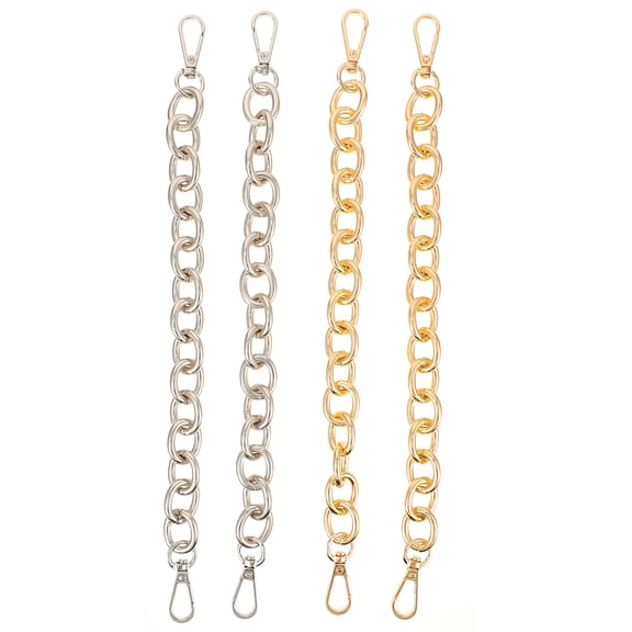 CIMAXIC 4-Piece Assorted Color Bag Chain Set, Iron Material Replacement Chains for Handbags and Purses