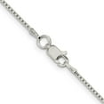 thumbnail image 4 of Sterling Silver Rhodium-Plated 1.25mm Box Chain (22 X 1.25) Made In Italy qbx024r-22, 4 of 5