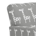 thumbnail image 3 of Benjara Tye 24 Inch Kids Rocking Chair, Gray, White Giraffe Print, Brown Legs, 3 of 5