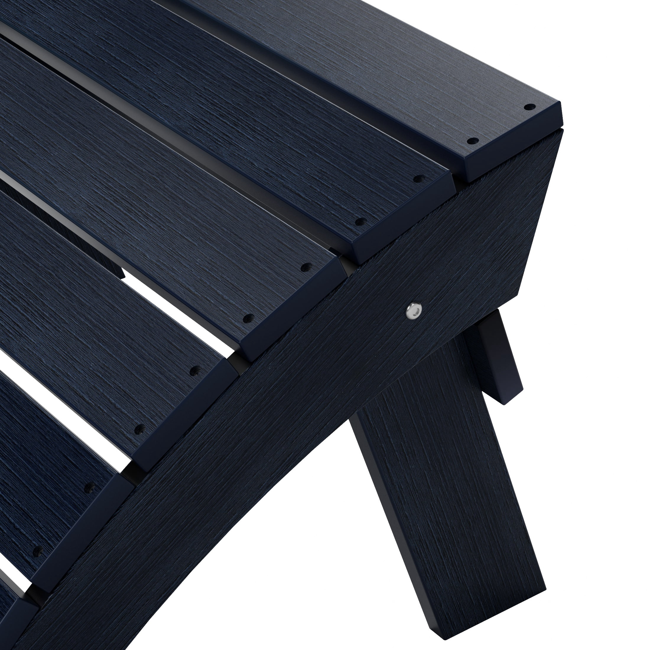 Outdoor Adirondack Chair Folding Ottoman, Navy