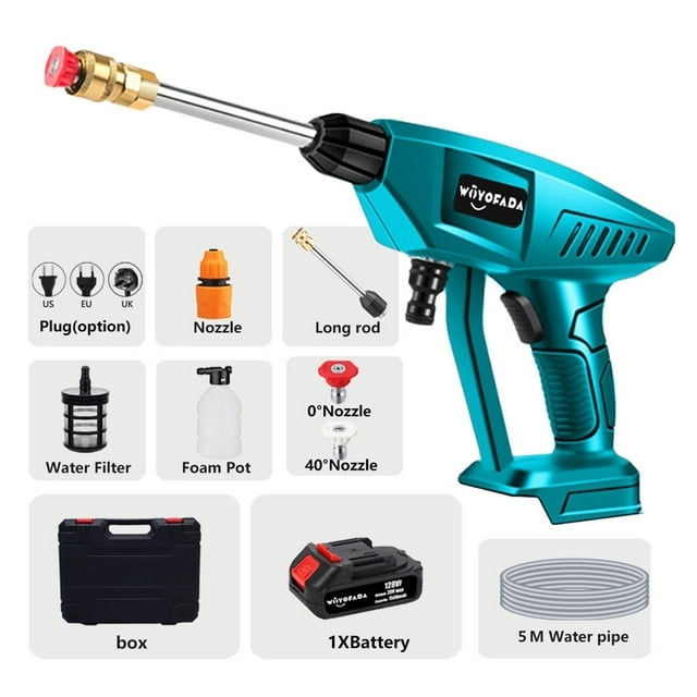High Pressure Car Washer Water Gun Portable Pressure Washer Cordless Car Washing Machine Cleaner With Box For 18V Battery