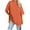 Orange, variant on Womens Plus Size Tops Elbow-Length Dressy Blouses Crew Neck Casual Loose Tunic Tops Summer Shirts S-2XL