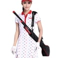 thumbnail image 1 of pitrice Sac de Clubs de Golf pour Hommes Femmes Support de Conduite d'Aire de Conduite Noir Noir Rouge, 1 of 5