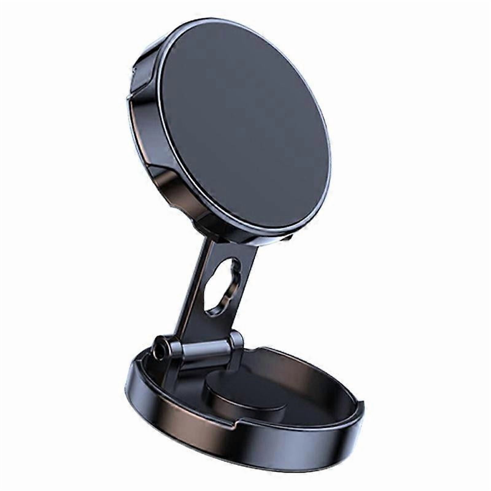 Folding Magnetic Car Phone Holder 360 Rotation Stand Dashboard Cell Phone Bracket Mount Black