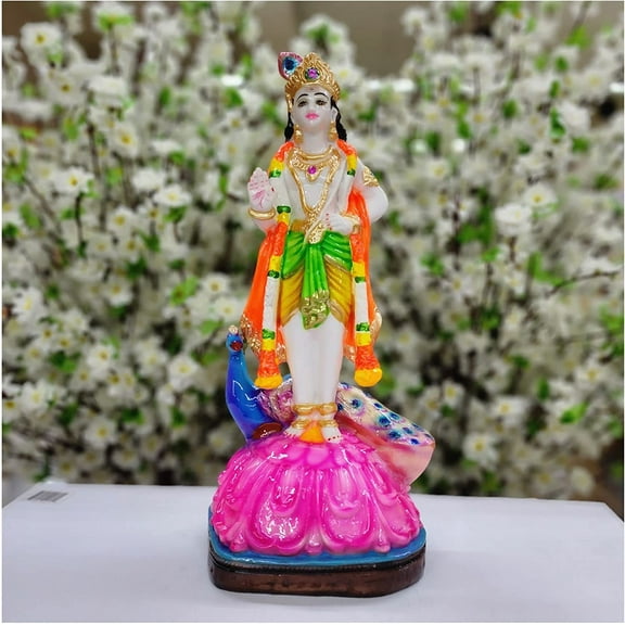 Lord Murugan Statue Karthikeya Statue Subramanya Shanmukha Murugan Sculpture Hindu God Statue Murugan Idol Kartikeya Figurine Indian God Idol for Gift Home Temple Decor - AtoZ India Cart